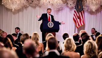 Trump scherzt bei Benefizgala in New York über Anklagen